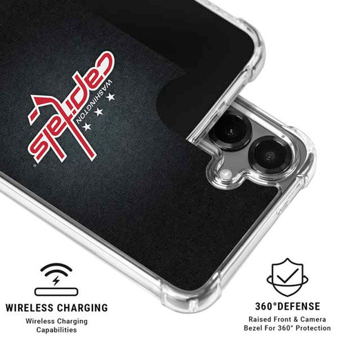NHL Washington Capitals Black Background Galaxy S26 Plus Clear Case