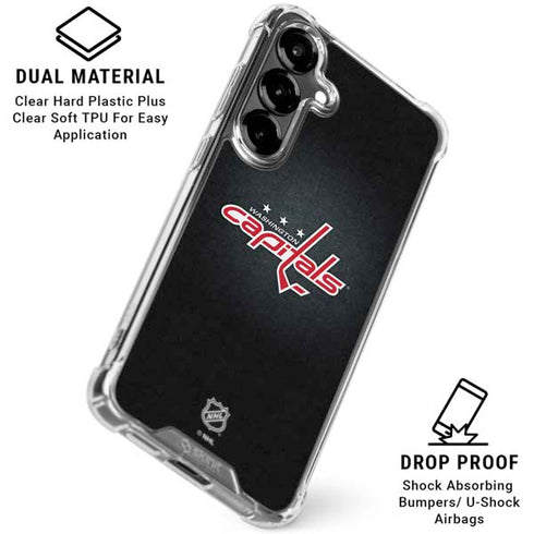 NHL Washington Capitals Black Background Galaxy S26 Plus Clear Case