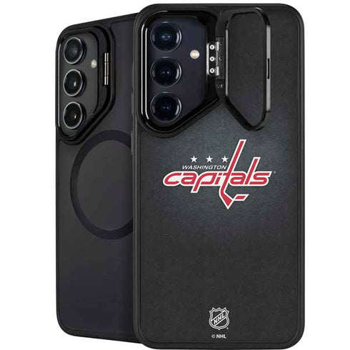 NHL Washington Capitals Black Background Galaxy S26 Plus Kickstand Case