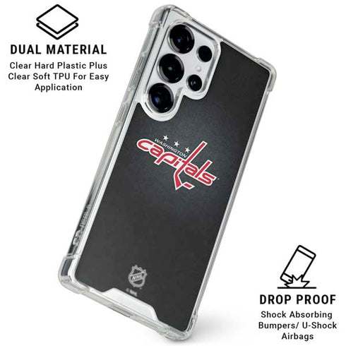 NHL Washington Capitals Black Background Galaxy S26 Ultra Clear Case