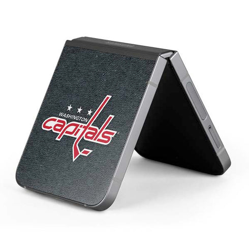 NHL Washington Capitals Black Background Galaxy Z Flip6 Skin
