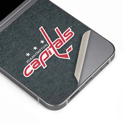 NHL Washington Capitals Black Background Galaxy Z Flip6 Skin