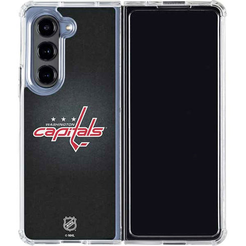 NHL Washington Capitals Black Background Galaxy Z Fold5 5G Clear Case