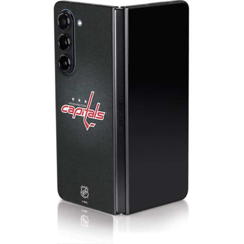 NHL Washington Capitals Black Background Galaxy Z Fold5 5G Skin
