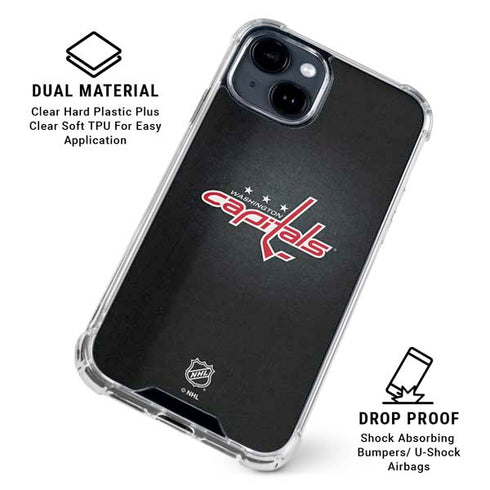 NHL Washington Capitals Black Background iPhone 15 Clear Case