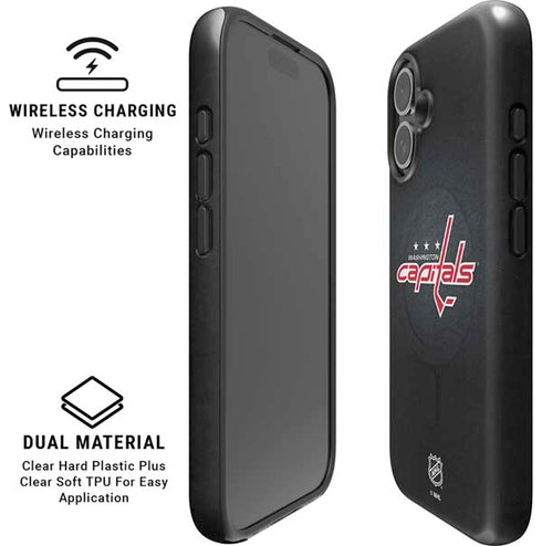 NHL Washington Capitals Black Background iPhone 16 Magsafe Impact Case
