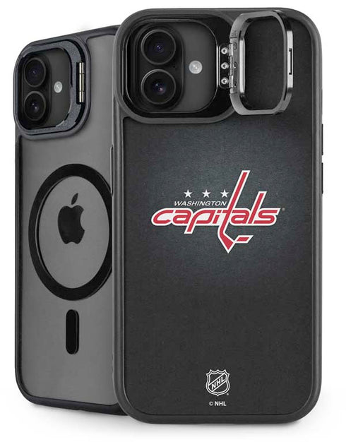 NHL Washington Capitals Black Background iPhone 16 Plus Kickstand Case