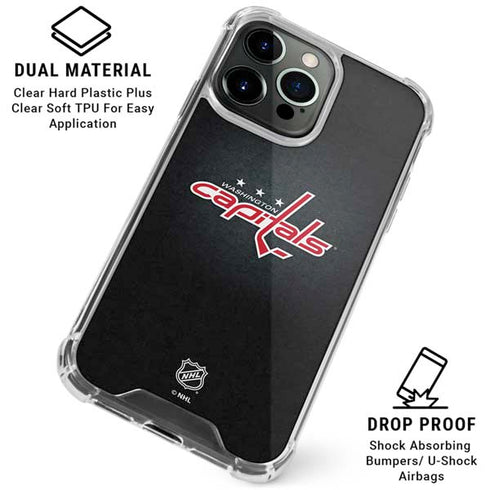 NHL Washington Capitals Black Background iPhone 16 Pro Clear Case