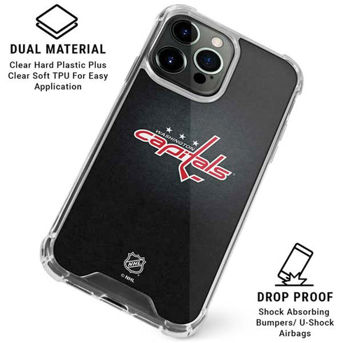 NHL Washington Capitals Black Background iPhone 16 Pro Max Clear Case