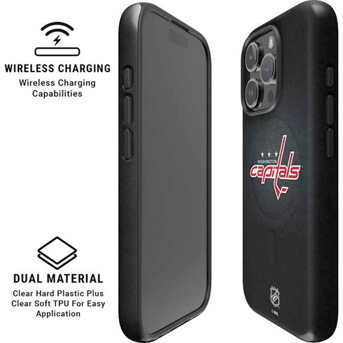 NHL Washington Capitals Black Background iPhone 16 Pro Max Magsafe Impact Case