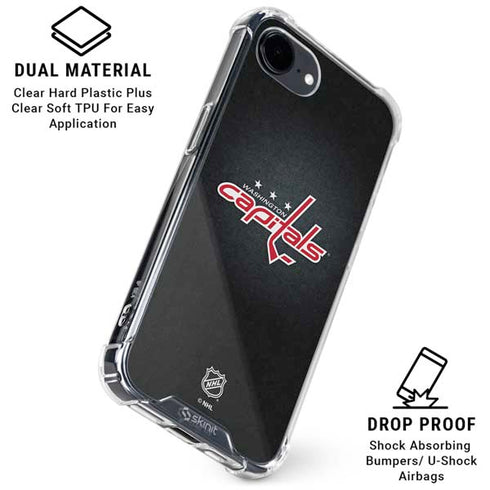 NHL Washington Capitals Black Background iPhone 16e Clear Case