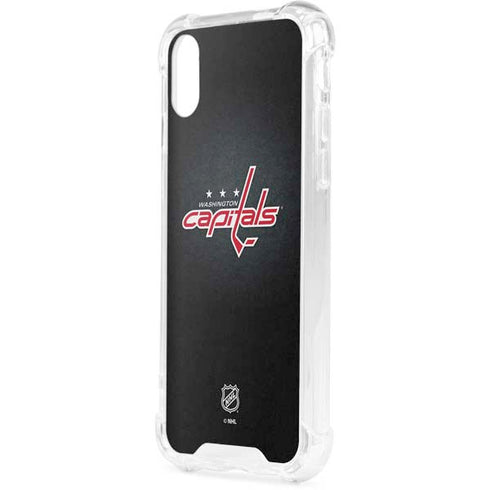 NHL Washington Capitals Black Background iPhone XS Clear Case