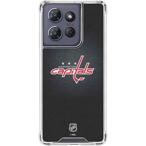 NHL Washington Capitals Black Background Moto G 5G (2025) Clear Case