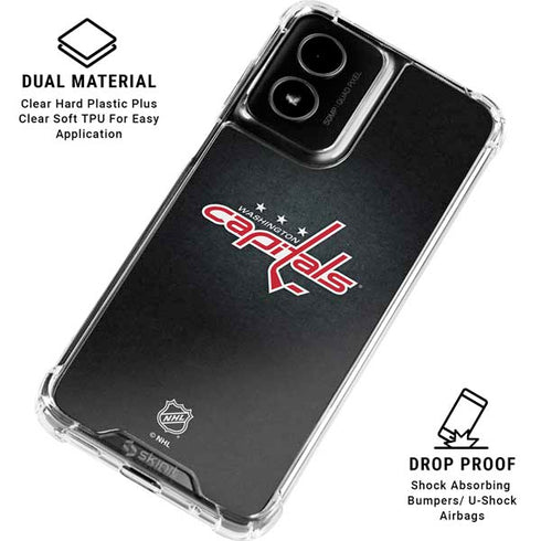 NHL Washington Capitals Black Background Moto G Power 5G (2024) Clear Case