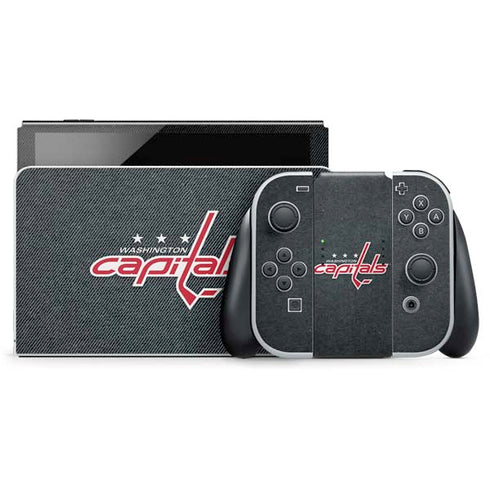 NHL Washington Capitals Black Background Nintendo Skins
