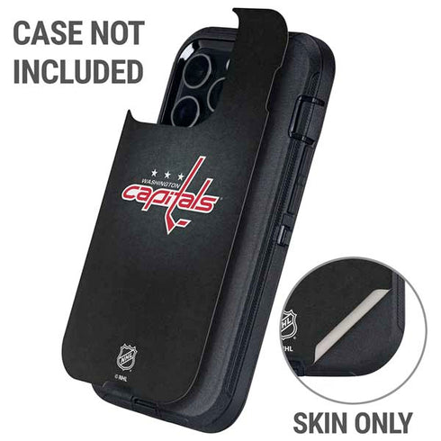 NHL Washington Capitals Black Background Otterbox Defender iPhone Skin