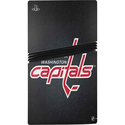 NHL Washington Capitals Black Background PS5 Pro Console Skin