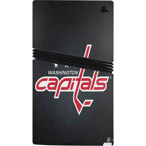 NHL Washington Capitals Black Background PS5 Pro Console Skin
