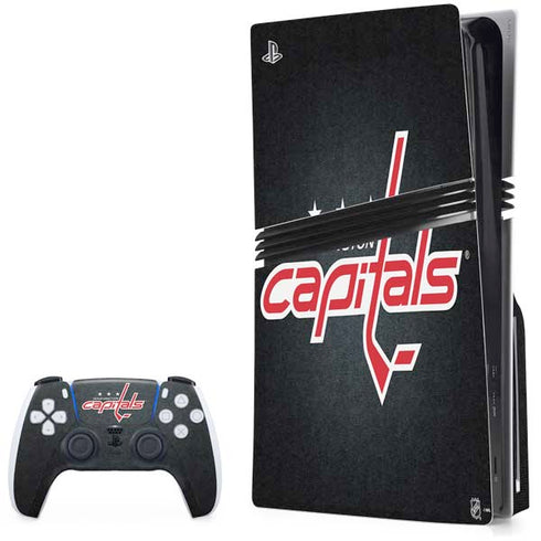 NHL Washington Capitals Black Background PS5 Pro Disk Bundle Skin
