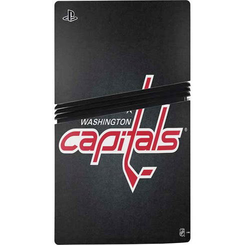 NHL Washington Capitals Black Background PS5 Pro Disk Console Skin