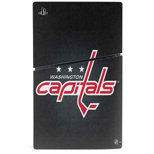 NHL Washington Capitals Black Background PS5 Slim Digital Edition Console Skin