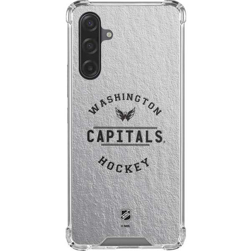 NHL Washington Capitals Black Text Galaxy A17 Clear Case