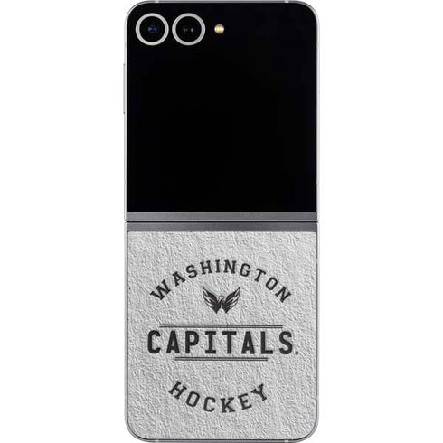 NHL Washington Capitals Black Text Galaxy Z Flip6 Skin