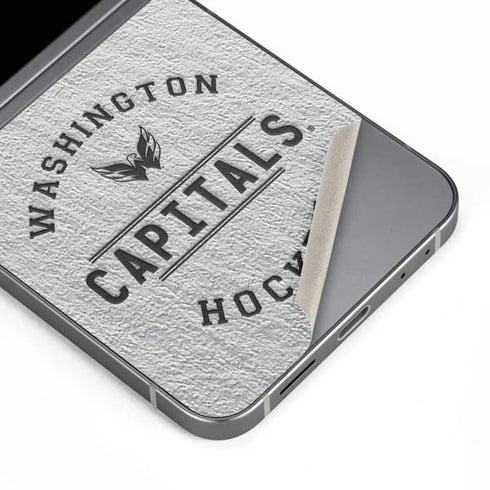NHL Washington Capitals Black Text Galaxy Z Flip6 Skin