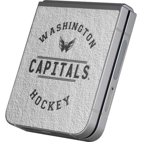 NHL Washington Capitals Black Text Galaxy Z Flip6 Skin