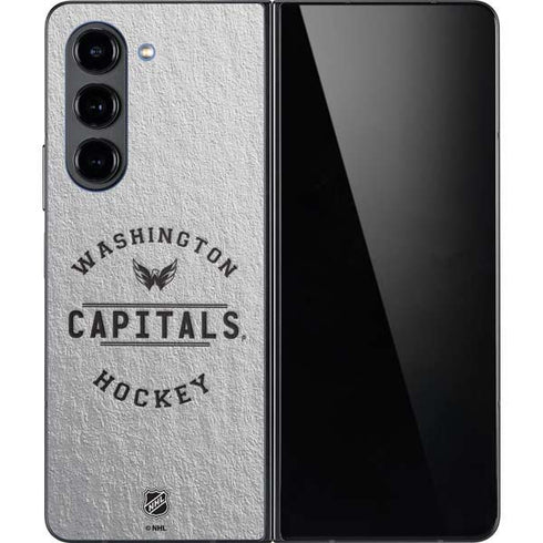 NHL Washington Capitals Black Text Galaxy Z Fold5 5G Skin