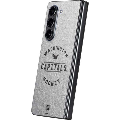 NHL Washington Capitals Black Text Galaxy Z Fold5 5G Skin