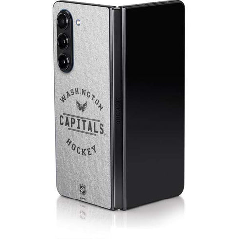 NHL Washington Capitals Black Text Galaxy Z Fold5 5G Skin