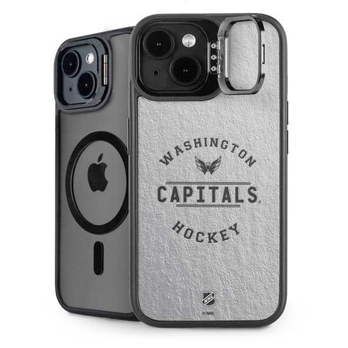 NHL Washington Capitals Black Text iPhone 14 Plus Kickstand Case