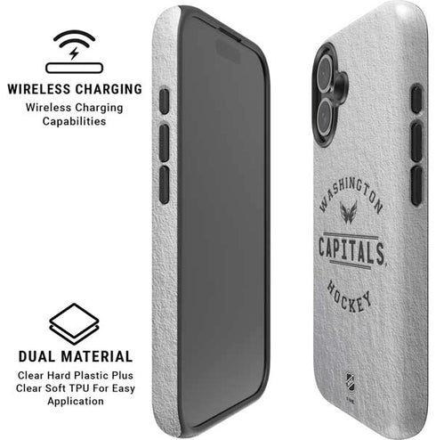 NHL Washington Capitals Black Text iPhone 16 Magsafe Impact Case