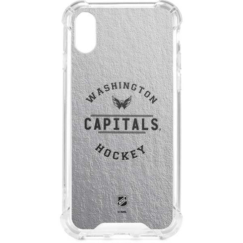 NHL Washington Capitals Black Text iPhone XS Clear Case