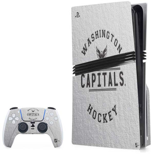 NHL Washington Capitals Black Text PS5 Pro Disk Bundle Skin