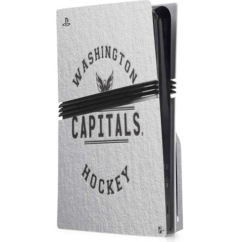 NHL Washington Capitals Black Text PS5 Pro Disk Console Skin