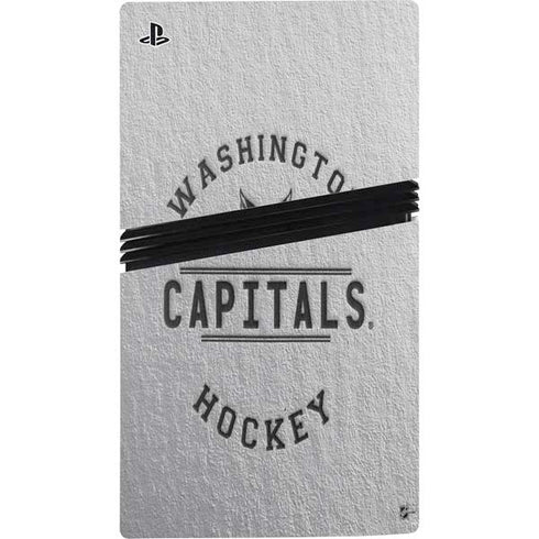 NHL Washington Capitals Black Text PS5 Pro Disk Console Skin