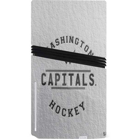 NHL Washington Capitals Black Text PS5 Pro Disk Console Skin