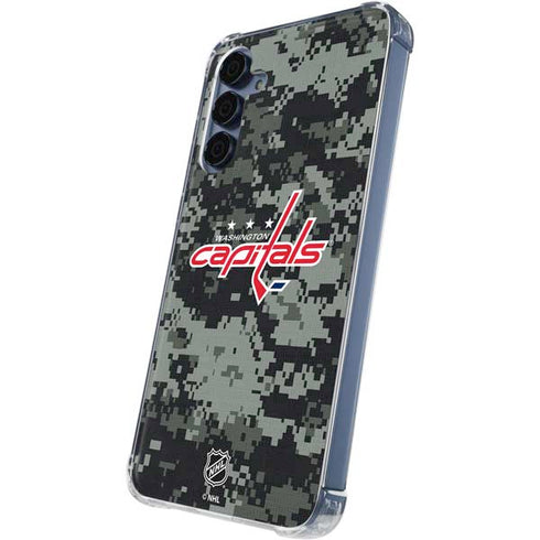 NHL Washington Capitals Camo Galaxy A35 5G Clear Case