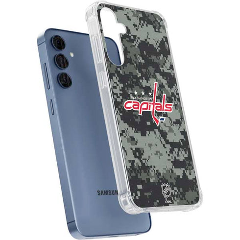 NHL Washington Capitals Camo Galaxy A35 5G Clear Case