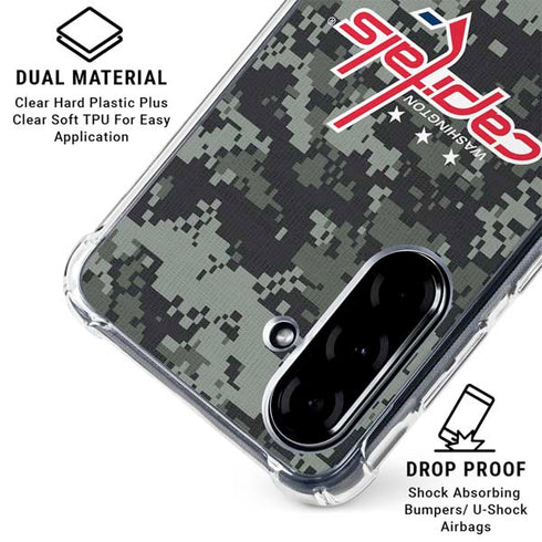 NHL Washington Capitals Camo Galaxy A36 5G Clear Case