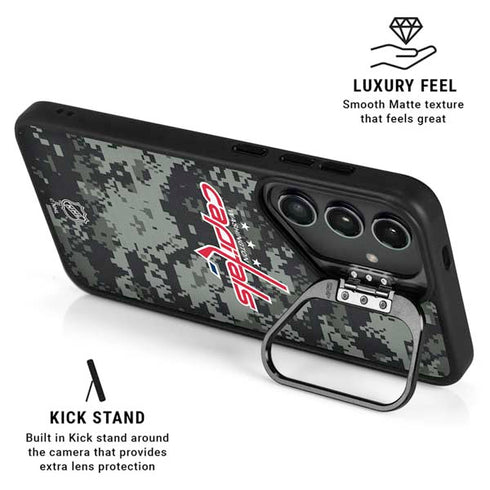 NHL Washington Capitals Camo Galaxy S25 Kickstand Case