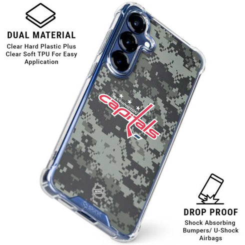 NHL Washington Capitals Camo Galaxy S25 Clear Case