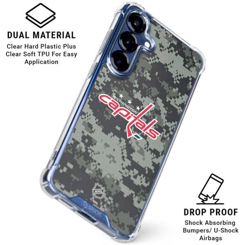 NHL Washington Capitals Camo Galaxy S25 Plus Clear Case