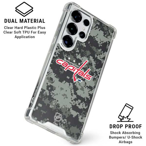 NHL Washington Capitals Camo Galaxy S25 Ultra Clear Case