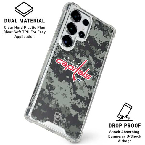 NHL Washington Capitals Camo Galaxy S26 Ultra Clear Case