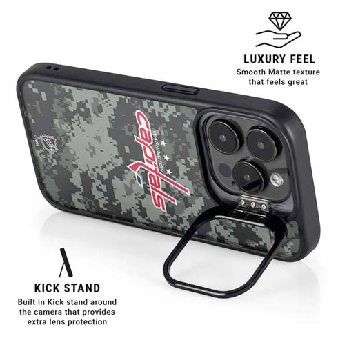 NHL Washington Capitals Camo iPhone 14 Pro Max Kickstand Case