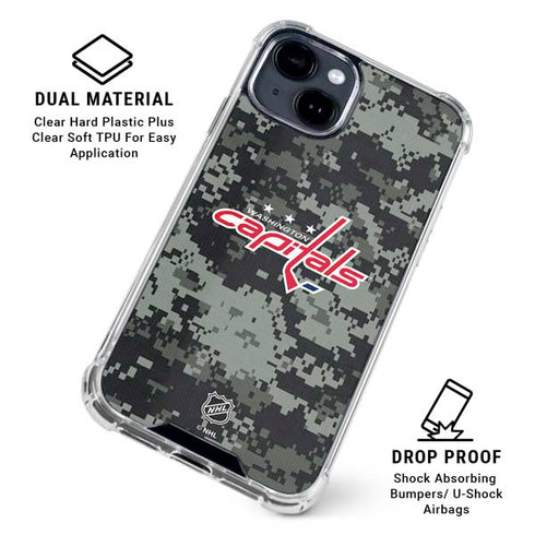 NHL Washington Capitals Camo iPhone 15 Clear Case