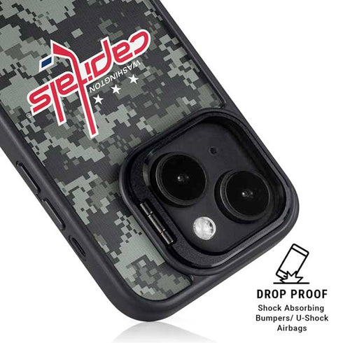 NHL Washington Capitals Camo iPhone 15 Kickstand Case